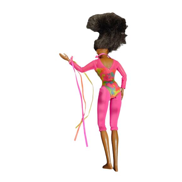 Vintage 1993 Gymnast Barbie Doll Bend & Move Body - African American - Rare - Picture 3 of 15